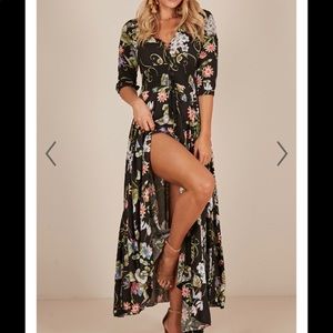 Showpo floral maxi dress